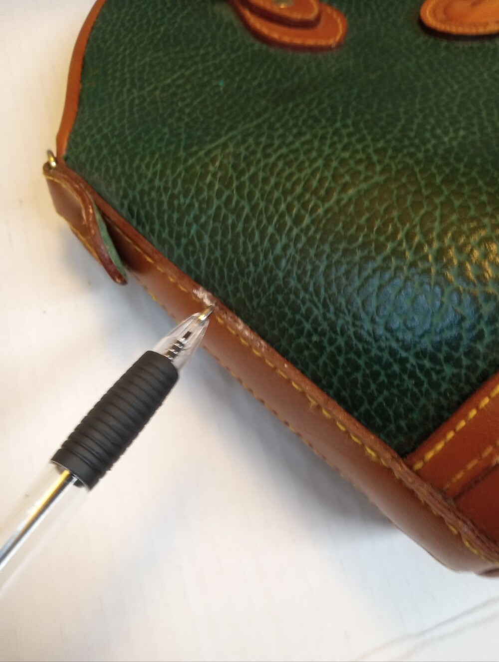Vintage Dooney & Bourke Bag Green Has Flaws See Pictures - Picture 9 of 9